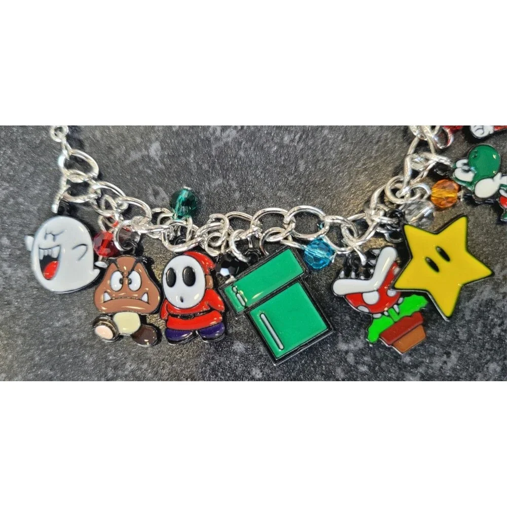 NWOT Mario Brothers Inspired Character Charm Bracelet